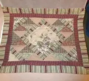 WAVERLY Victorian Violets PATCHWORK Quilted PILLOW SHAMS Standard SET OF 2