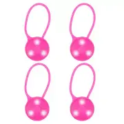 LED Running Light, 4 Pack Silicone Rope Bike Safety Light Running Lights, Pink