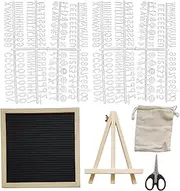 Changeable Letter Boards - Letter Board with Stand - Wooden Frame Felt Bulletin 9.84X9.84Inch Rustic Billboard for School Classroom Event Display Celebration Birthday Cafe Nursery Halloween Christmas