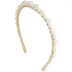 [Jennifer Behr] Jennifer Behr Belladonna Headband ONE SIZE GOLD/WHITE