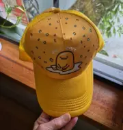 gudetama don't care Trucker Style Cap Sanrio Snap Back Hat meh the lazy egg