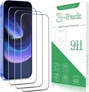 [3-Pack] Tempered Glass Screen Protector HD Clear For iPhone 15 / iPhone 15 Pro (6.1-inch)