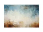 Blue Brown Art Painting Canvas Print