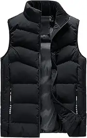 [SUABON] Puffer Vests For Women Men Stand Collar Lightweight Sleeveless Down Puffer Jacket