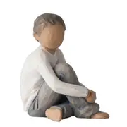 Willow Tree Figurine Caring Child (Darker Skin Tone & Hair) Susan Lordi 27351