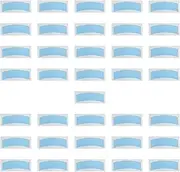 koolsoo 36Pcs Double Sided Hair Wig Tapes Adhesives Water Resistant Sweatproof Invisible Front Wigs Tapes Tape Strips for Wigs Toupees, Grid blue