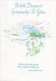 Religious Vintage WITH DEEPEST SYMPATHY TO YOU Card by Helen Steiner Rice +✉