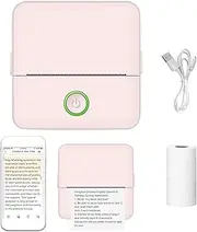Printer Pocket Printer, Inkless Sticker Printer, Thermal Printer, Bluetooths Portable Printer, for Learning Assistance, Study Notes, Memo, Fun, Work, Journal