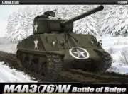 Academy #13500 1/35 M4A3(76)W "Battle of the Bulge" Plastic Model Kit - WWII U.S