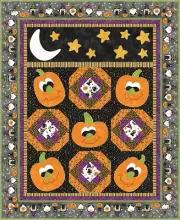 New Applique Quilt Pattern JACK-O-LANTERN SPOOKTCULAR 51"x62"