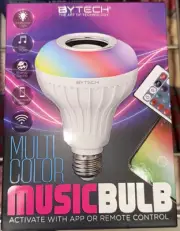 Brand New By Tech Muti Color Wireless Music Bulb With Remote Smart Light Speaker