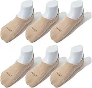[SHEEC] MEN'S NON-SLIP NO SHOW REINFORCED SEAMLESS TOE MODAL Active SoleHugger Loafer Sock for LARGE FEET (6/Pairs) - 2 Styles