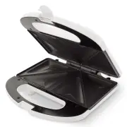 2 Slice Easy Sandwich Maker Grill Press Toastie Non-stick White Cafe Style