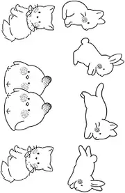 Cool Tattoos,Kitten, Rabbit Chicken,Kitten Tattoos,Real Tattoo Look,Lasts 1-2 Weeks,Resilience,Water-Resistant,18 x 11 cm