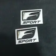 2x Silver Chrome Black F-SPORT Big Fender Metal Decal Sticker Badge Emblem Turbo (for: Renault)
