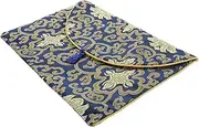 jojofuny Buddhist Scriptures Pouch Brocade Bag Creative Cloth Storage for Sundries Jewelry Delicate Small Organizer Compact Portable Design Elegant Floral