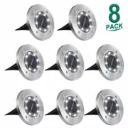 Waterproof Garden Patio 8_ LED Solar Lights With Light Sensor (8 Pack White)