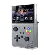 R43Pro Handheld Game Console, 4.3inch IPS Screen Open Source EmuELEC Linux System Retro Game Player, 128G TF Card, Built-in 30000+ Games Supports 3D Games