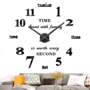 VANGOLD Large DIY Wall Clock Modern 3D Wall Clock with Mirror Numbers Sticker...