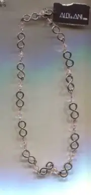 ALEX AND ANI SILVER PINKY CLEAR NECKLACE