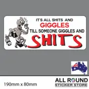 Funny Toilet Paper bumper sticker Shits and giggles