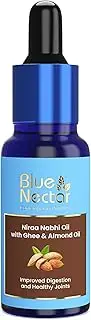 Blue Nectar Ayurveda Nabhi Oil with Ghee & Almond Oil | Belly Button Oil for Digestion & Joint Health (21 Herbs, 30ml)