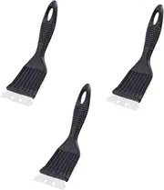 VINTORKY 3Pcs BBQ Grill Cleaning Brush with Scraper Copper Wire Bristles Grill Brush for Outdoor Grilling Comfortable Handle for Easy Use and Storage