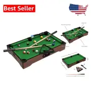 Mini Pool Table Set - 20-Inch Portable Game with Sticks and Balls Included!