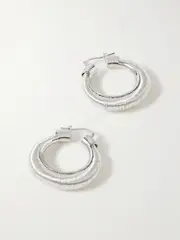 [Jil Sander] Jil Sander - Silver-tone Hoop Earrings - One size One size Silver