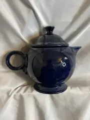 Vintage Fiesta Cobalt Blue Homer Laughlin Ceramic 2 Cup Teapot