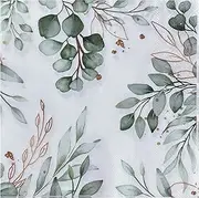 WRAPAHOLIC 25Pcs Eucalyptus Napkins - 2-Ply Disposable Paper Luncheon Napkin for Wedding Holiday Tableware Party Supplies, Rose Pink Foil Eucalyptus Leaves - 6.5 x 6.5 In