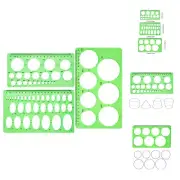 Circle Template 3 Pieces and Oval Templates Measuring Templates Rulers Digita...