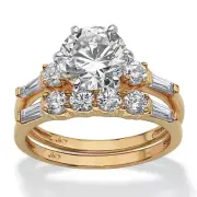 WEDDING ENGAGEMENT RING SET IN 10K GOLD SIZE 6 7 8 9 10