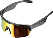 Smart Bluetooth Glasses,Polarized Sunglasses with Bluetooth Speaker,Sports Polarized Sunglasses for Cycling Running Baseball Skiing, Unisex