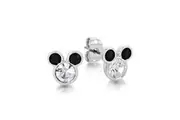 Couture Kingdom Disney Mickey Mouse Crystal Stud Earrings 8mm Accessory Silver