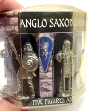 Timeline Anglo Saxon & Norman Five Mini Pewter Figures & Gameboard, Still New Bo