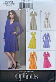 VOGUE V8613 SIZES 8-16 DRESS UC/FF