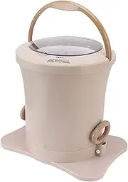 Fannay Compact Spin Dryer, 2500RPM Non Electric Manual Clothes Dryer with Detachable Basket, Portable Top Load Dryer for Camping, Apartments, RV, School, Dorm - Apricot
