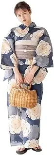 [Yeodong] Yukata Dress Women Summer Three Pieces Kimono Robe Set Floral Print 100% Cotton Casual Japanese Style Festival