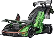 Finished Scale Model 1:24 for Lamborghini Essenza SCV12 Track Version Diecast Alloy Car Model Miniature Simulation Vehicle Model Presents Ornaments(Green)