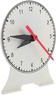 BESPORTBLE Teaching Clock Model for Interactive Classroom Display Clock Learning Tool for Education Safe and Engaging for Students for Home and School Use