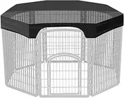 Heavy Duty Dog Cage Top Cover 24 Inch - Waterproof Sunproof Pet Kennel Protective Cover With Breathable Mesh for Outdoor Indoor Use