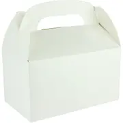 White Lolly/Treat Boxes with Handle (Pack of 6)