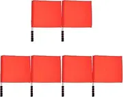 DOITOOL Volleyball Flags Line Judge : 6PCS Red Referee Flags Stainless Signal Flag Sponge Handle Volleyball Referee Equipment for Volleyballs,