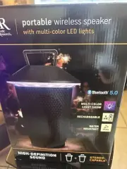 Outdoor Wireless Speaker Bluetooth For iPhone Android Deck Patio LED Lights 15W