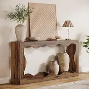 Tribesigns 160cm Farmhouse Console Table with Storage, Couch Table Behind Sofa, Long Entryway Table, Sofa Console Table, Narrow Console Table, Hallway Table for entryway Living Room, Brown
