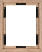 [MCS] Canvas Float Frames 11x14 Frame, Walnut Woodgrain Frame for Finished Canvases, Vertical & Horizontal Wall Hanging Large Frame with Adhesive for Canvas Paintings (1-Pack)