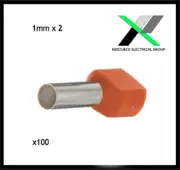 Cable Ferrules TWIN 1mm2 x 50-100 pack, Bootlace, Pin Crimps, Wire Sleeves