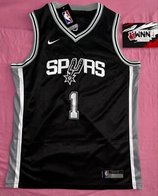 NBA San Antonio SPURS #1 Wembanyama Black Jersey Youth XL QLD Seller