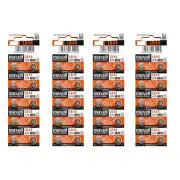 40 Pieces Maxell LR44 A76 357 303 AG13 1.5V Coin Cell Button Batteries, 4 Strips